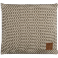 Knit Factory Juul Sierkussen - Seda/Olive - 50x50 cm - Inclusief kussenvulling