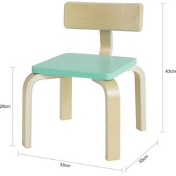 Kinderstoel - Stoel kind - Ergonomisch - Turquoise - 33x43x33 cm