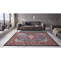 Klassiek vloerkleed - Laagpolig - Isfahan - Navy Blauw - 80 X 250 CM