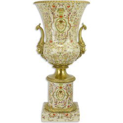 Bronzen urn op voet
