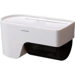 Decopatent® Toiletrolhouder met Leg plankje & Telefoon sleuf - Zonder boren - Hangende toiletpapierhouder - Toilet Wc rol houder