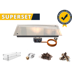 Gofire SUPERSET inbouwbrander rechthoek 79 x 36 | Flexibel bedieningspaneel