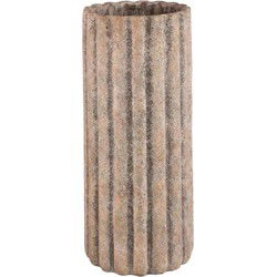 PTMD Bloempot Jaydean - 24x24x55 cm - Cement - Grijs