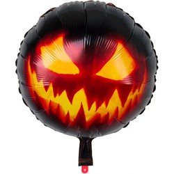 Folieballon Creepy Pumpkin dubbelzijdig dia. 45 cm