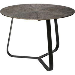 PTMD Kae Salontafel - H41 x Ø59 cm - Aluminium/Ijzer - Goud