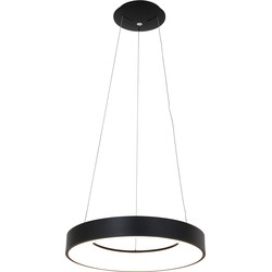 Steinhauer hanglamp Ringlede - zwart - metaal - 48 cm - ingebouwde LED-module - 2695ZW