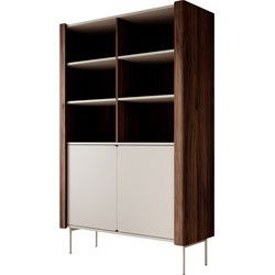 Meubella - Vitrinekast Lux - Beige - 105 cm