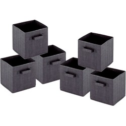 SVJ Opvouwbare Opbergbox Vierkant - 27x28x27 cm - Wit - Set van 6