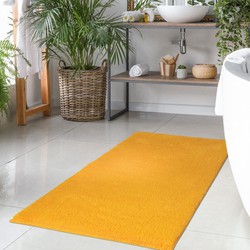 Tapijtenloods Paradise Badmat Hoogpolig Anti-Slip Geel- 40x60 CM