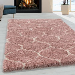 Tapijtenloods Opera Soft Shaggy Hoogpolig Vloerkleed Roze- 120x170 CM