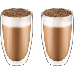 Krumble Latte Macchiato glas dubbelwandig 400ml - set van 2