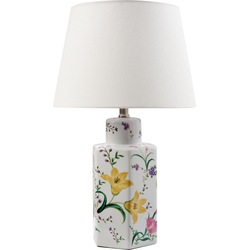 Beliani CAVADO - Tafellamp-Wit-Porselein