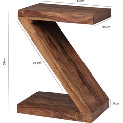 Pippa Design bijzettafel in Z-vorm - hout