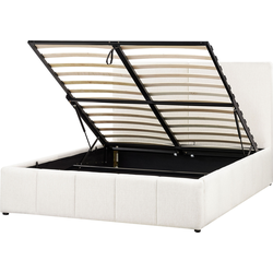 CASTELNAVET - Tweepersoonsbed - Wit - 160 x 200 cm - Polyester