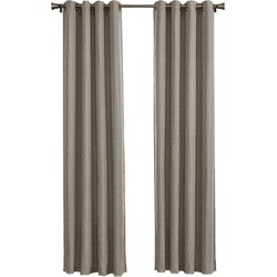 Larson - Luxe geweven blackout gordijn - met ringen - 1.5m x 2.5m - Taupe