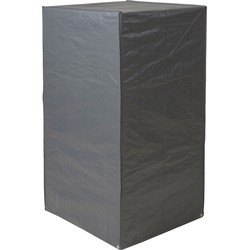 2x Grijze afdekhoezen/beschermhoezen voor gestapelde stoelen 140 x 70 cm - Tuinsethoezen