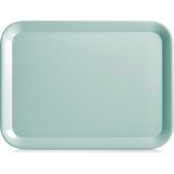 Serveerblad rechthoek blauw melamine 44 x 32 cm - Dienbladen