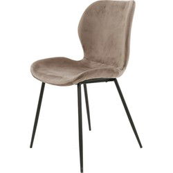 AnLi Style Stoel ronde buis -  Champagne velours