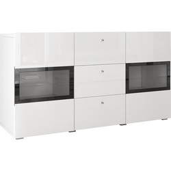 Meubella Dressoir Bolivar - Wit - 132 cm