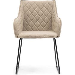 Riviera Maison Frisco Drive Dining Armchair, belgium weave, light flax