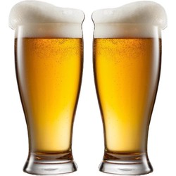 LAV Bierglazen - 2x - 565 ml/0,56L - stevig glas - Stijlvolle glazen - Bierglazen