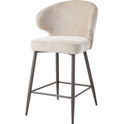 PTMD Ares Cream bar chair aphrodite 3 beige clay leg