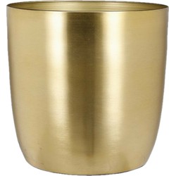 Mica Decorations Plantenpot - metaal goud - 24 x 23 cm - Plantenpotten