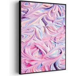 Muurwerken Akoestisch Schilderij - Statisfying Art Roze - Geluidsdempend Wandpaneel - Wanddecoratie - Geluidsisolatie - PRO (AW 0.90) L (72X100)