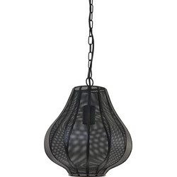 Light&living Hanglamp Ø27x33 cm MICHA mat zwart