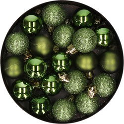Cosy & Trendy Kerstballen - 20x - klein - appelgroen - 3 cm - Kerstbal