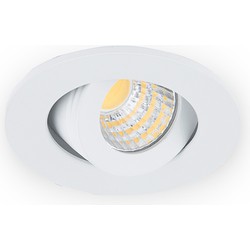 Groenovatie Inbouwspot LED 3W, Wit, Rond, Kantelbaar, Dimbaar, Neutraal Wit