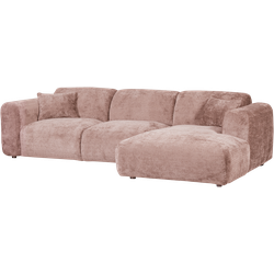 WOOOD Cloud Chaise Longue Bank Rechts - Chenille - Taupe - 80x280x165