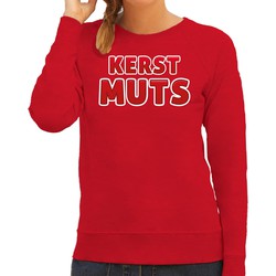 Bellatio Decorations foute kersttrui/sweater voor dames - kerst muts - rood - kerstmuts -feestdagen XS - kerst truien