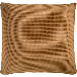 Heckett & Lane Kussensloop Wafel Pillowcase Cognac Brown 50 x 50 cm