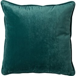 Dutch Decor FINN - Sierkussen 45x45 cm - velvet - effen kleur - Galapagos Green - groen