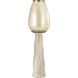 PTMD Berdand Beige Floor Stormlight Luster Glass Cone L