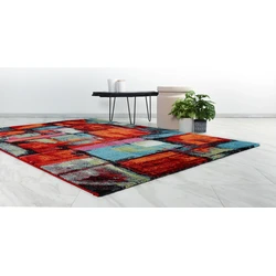 Vistoso Kleurrijk Multi vloerkleed - Blokjes - 120 X 170 CM