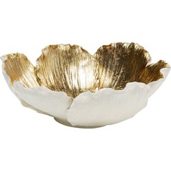 Kare Schaal Flower Bloom Cream Gold 25cm