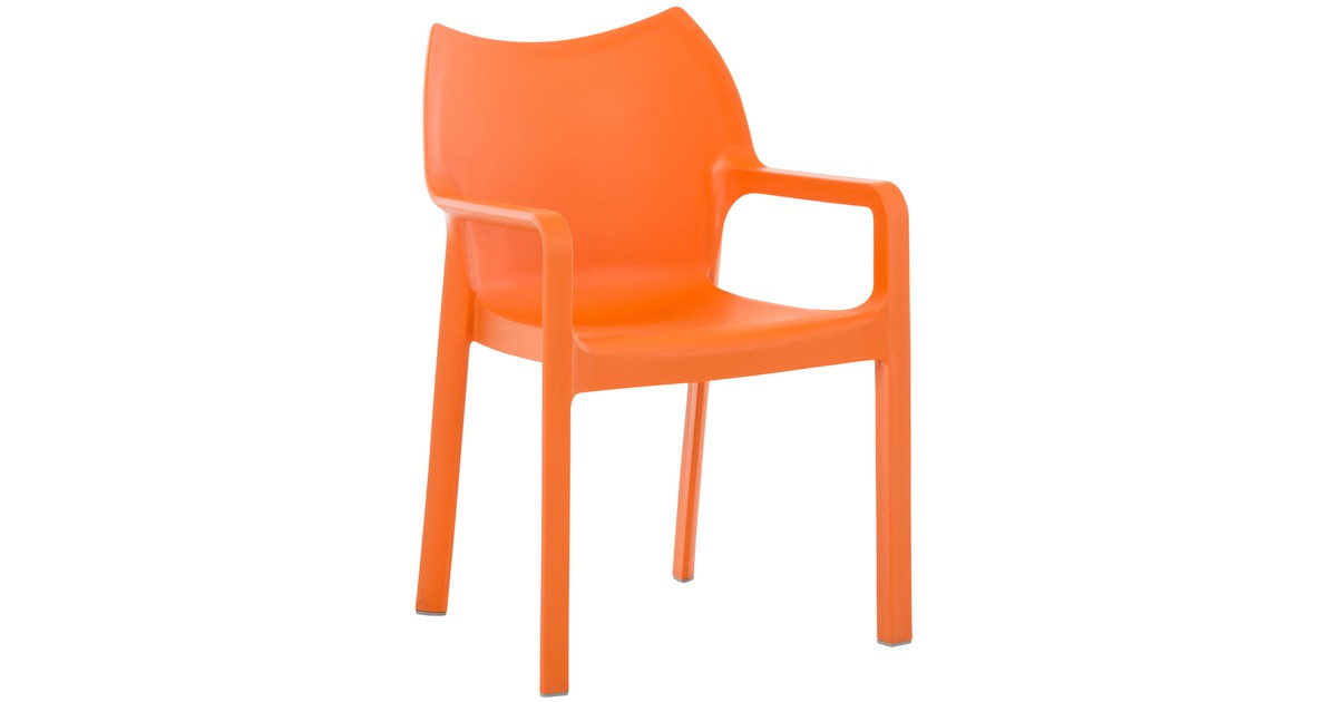 Tuinstoel - Kunststof - Comfortabel - Oranje