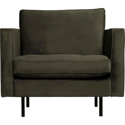 BePureHome Rodeo Classic Fauteuil - Velvet - Green Hunter - 83x98x88