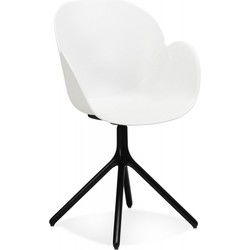 Stoel met armleuningen APODIS 59x59x855 cm Wit
