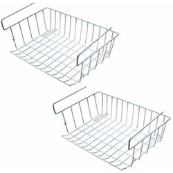 12x Kast opberg/opruim sokkenmandje wit 42 X 27 cm - Opbergmanden