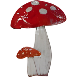 Steker ijzer 2 paddenstoelen 35x80 cm