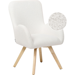 Beliani BJARN - Fauteuil-Wit-Bouclé