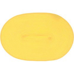 Unique Living - Placemat Daisy - Ovaal - Rotan - Geel - 45x30cm