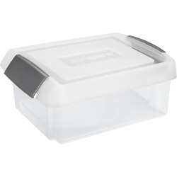 Sunware opslagbox kunststof 17 liter transparant 45 x 36 x 14 cm met hoge deksel - Opbergbox
