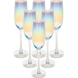 Secret de Gourmet Champagneglazen - 6x - parelmoet - 210 ml - Champagneglazen