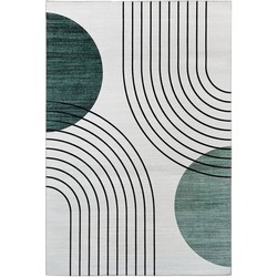 Vercai Rugs Fenix Collectie - Laagpolig Vloerkleed - Modern Tapijt met Vintage Ontwerp - Chenille - 160x230 cm