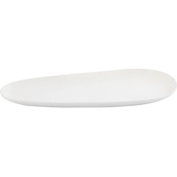 PTMD Schaal Elzye - 50x20x3 cm - Aluminium - Creme