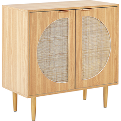 Beliani POTOSI - Sideboard-Lichte houtkleur-Rotan